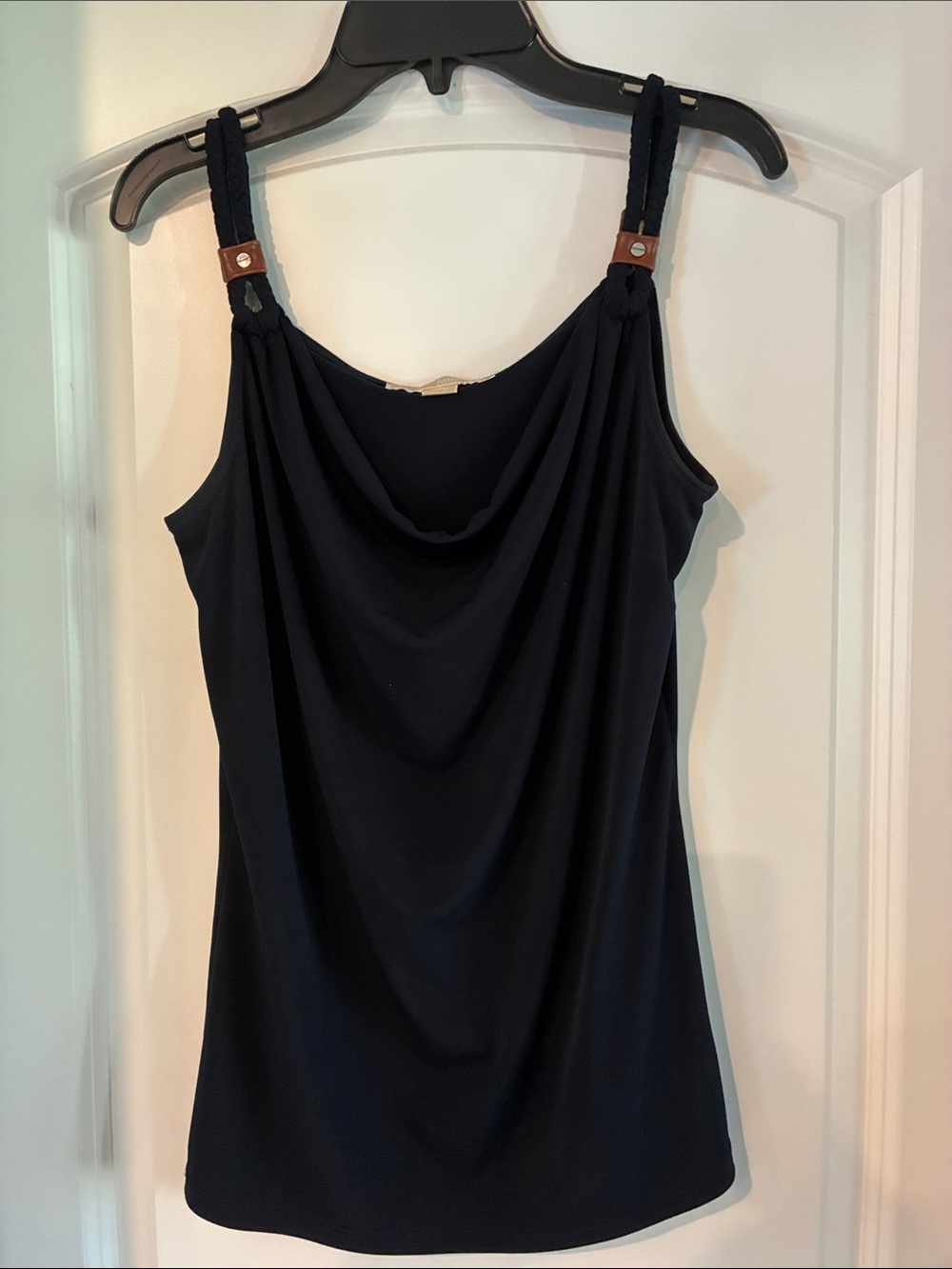 MICHAEL Michael Kors Black Draped Cowl Neck Camisole